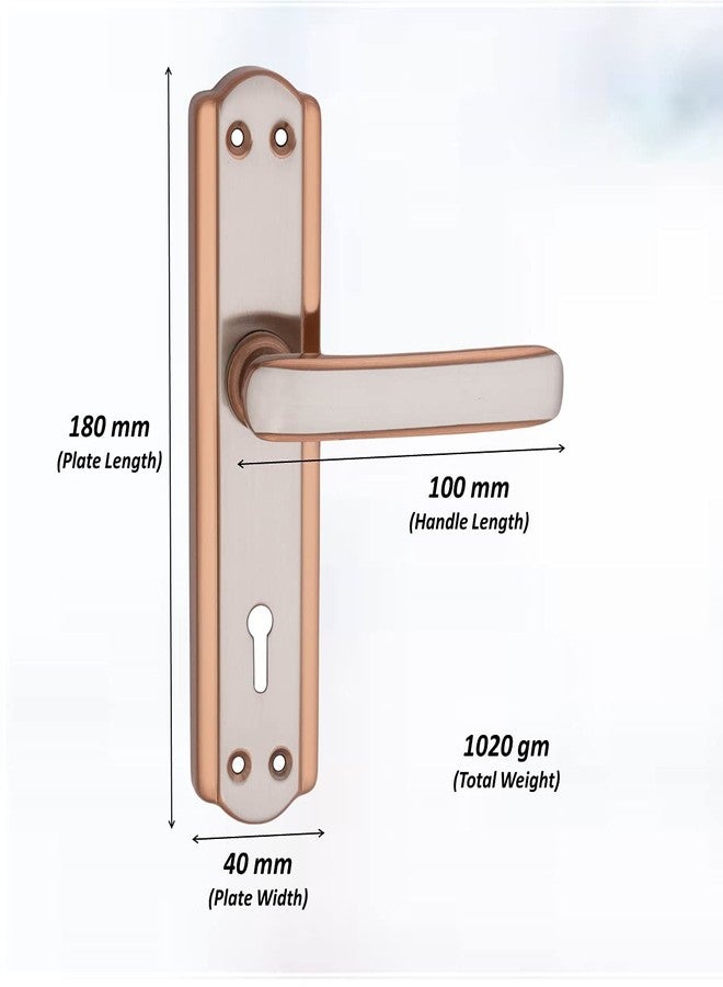 Atom Heavy Duty Mortise Door Lock for Bedroom, Living Room, Main Door, Rose Gold Finish | 3 Keys | 6 Lever Double Stage Lockset for House Hotel Office(606KY) - Image 3